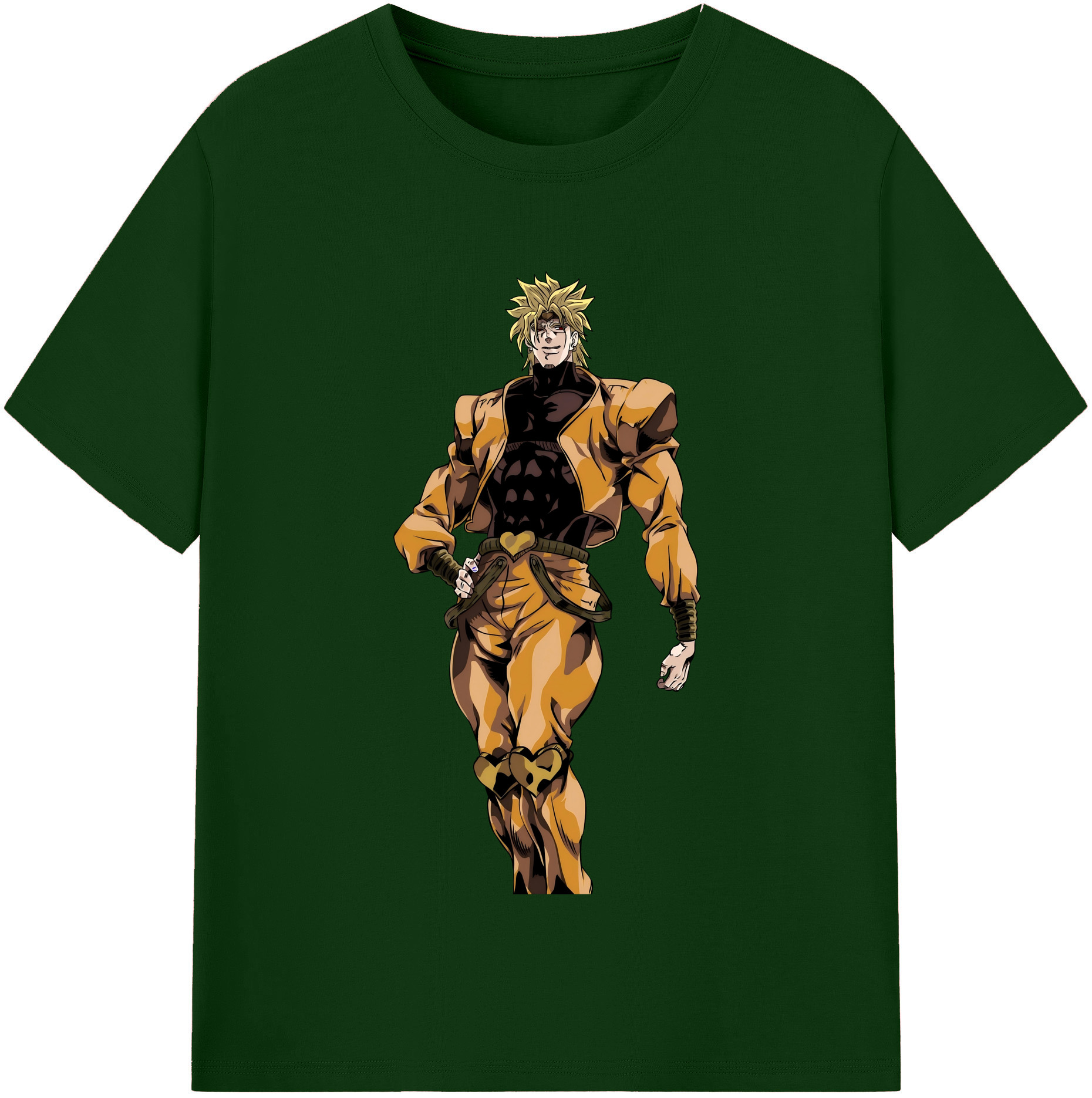 （画像用） ジョジョの奇妙な冒険 ディオ?ブランドー JoJo's Bizarre Adventure Dio Brando 綿100％半袖Tシャツ（フロントプリント）